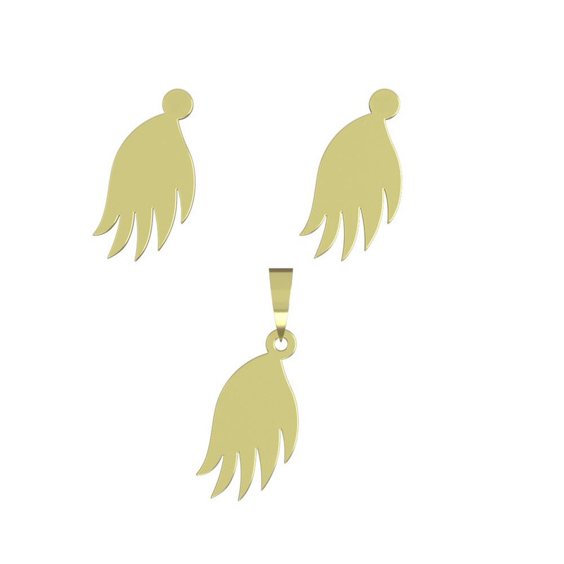 نیم ست طلا 18 عیار زنانه مدوپد مدل پر کد NA13528 نیم ست طلا 18 عیار زنانه مدوپد مدل پر کد NA13528