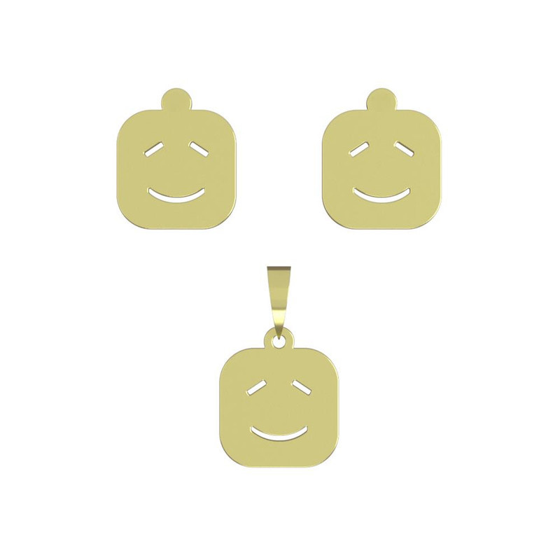 نیم ست طلا 18 عیار زنانه مدوپد مدل ایموجی کد NA13530 نیم ست طلا 18 عیار زنانه مدوپد مدل ایموجی کد NA13530