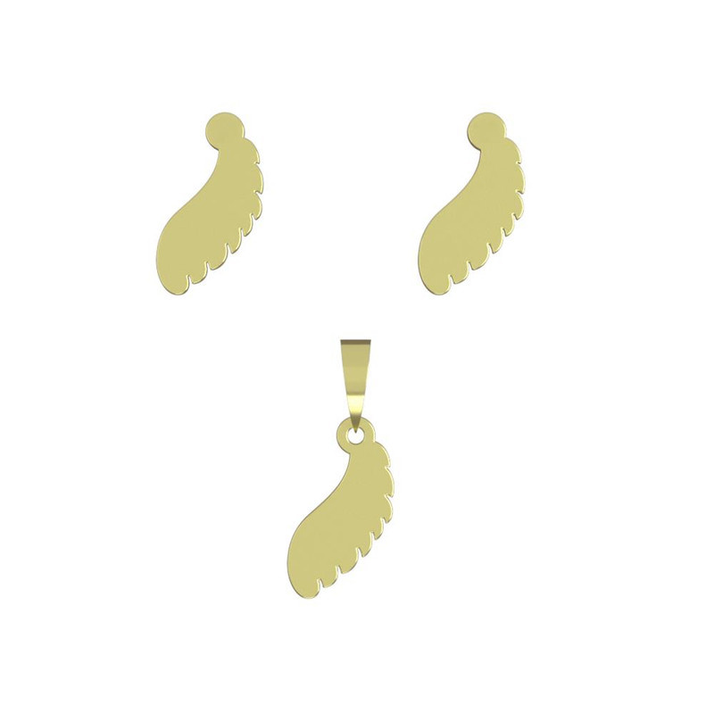 نیم ست طلا 18 عیار زنانه مدوپد مدل پر کد NA13559 نیم ست طلا 18 عیار زنانه مدوپد مدل پر کد NA13559