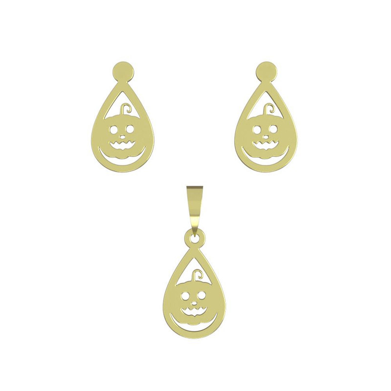 نیم ست طلا 18 عیار زنانه مدوپد مدل هالووین کد NA13595 نیم ست طلا 18 عیار زنانه مدوپد مدل هالووین کد NA13595