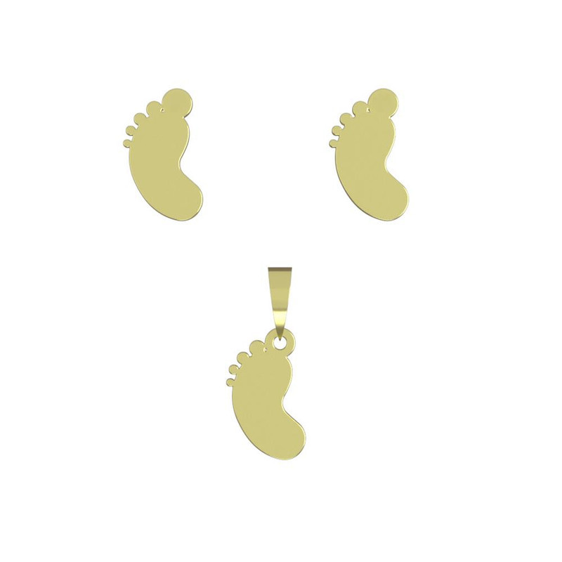 نیم ست طلا 18 عیار زنانه مدوپد مدل پا کد NA13754 نیم ست طلا 18 عیار زنانه مدوپد مدل پا کد NA13754