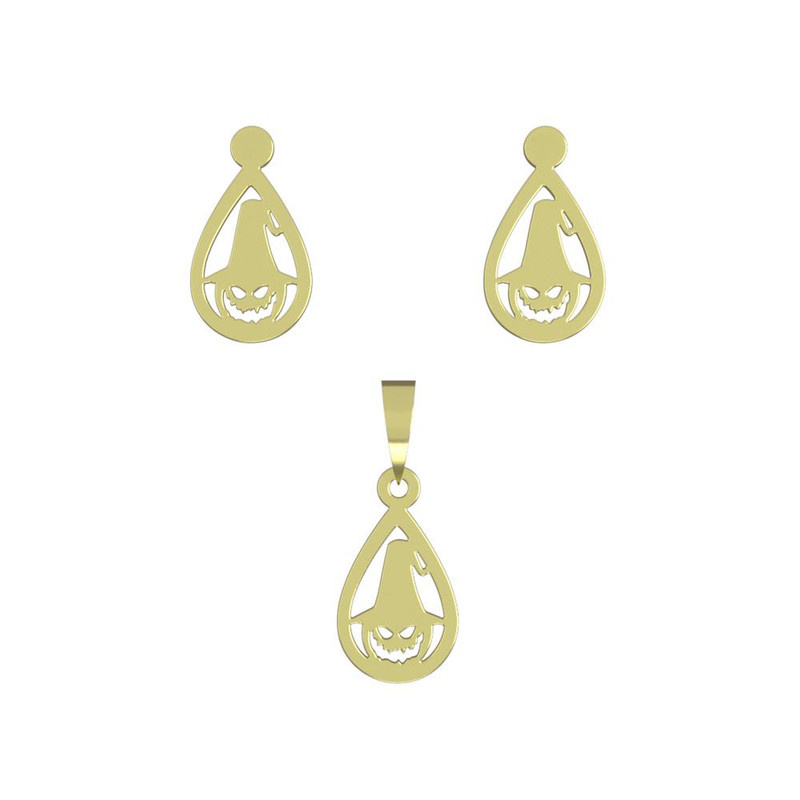 نیم ست طلا 18 عیار زنانه مدوپد مدل هالووین کد NA13779 نیم ست طلا 18 عیار زنانه مدوپد مدل هالووین کد NA13779