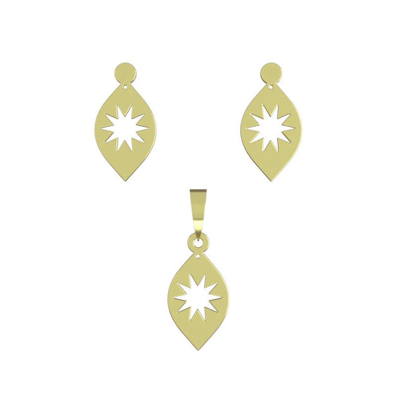 نیم ست طلا 18 عیار زنانه مدوپد مدل ستاره کد NA13815 نیم ست طلا 18 عیار زنانه مدوپد مدل ستاره کد NA13815