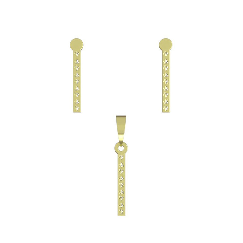 نیم ست طلا 18 عیار زنانه مدوپد مدل مستطیل کد NA13854 نیم ست طلا 18 عیار زنانه مدوپد مدل مستطیل کد NA13854