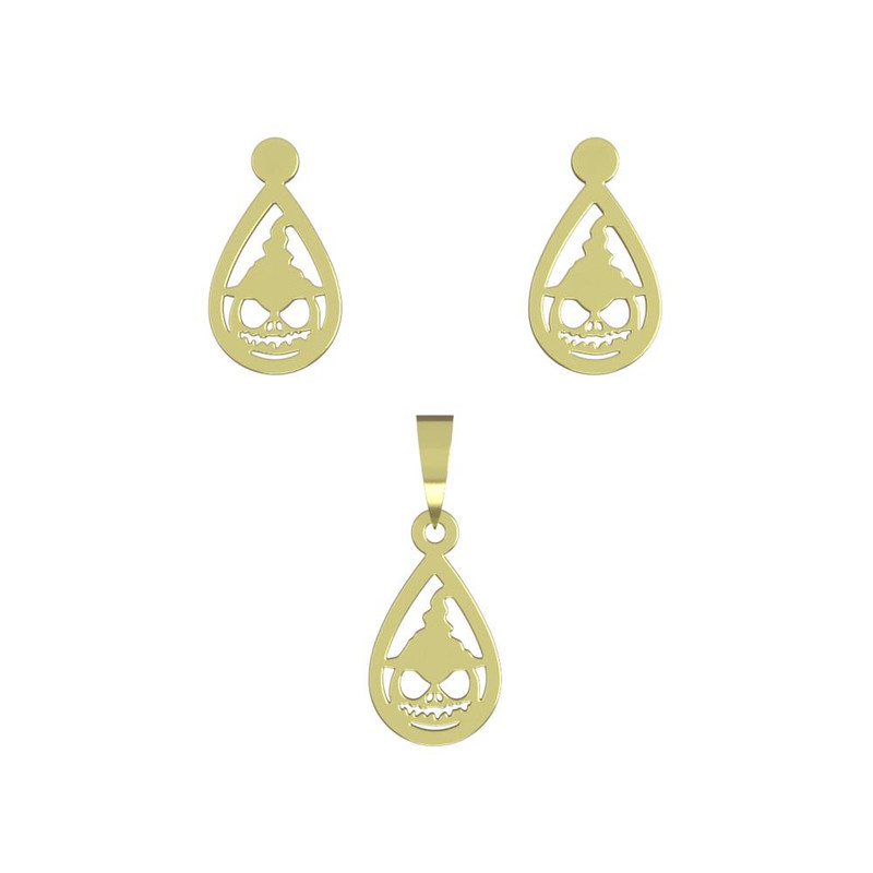 نیم ست طلا 18 عیار زنانه مدوپد مدل هالووین کد NA13877 نیم ست طلا 18 عیار زنانه مدوپد مدل هالووین کد NA13877