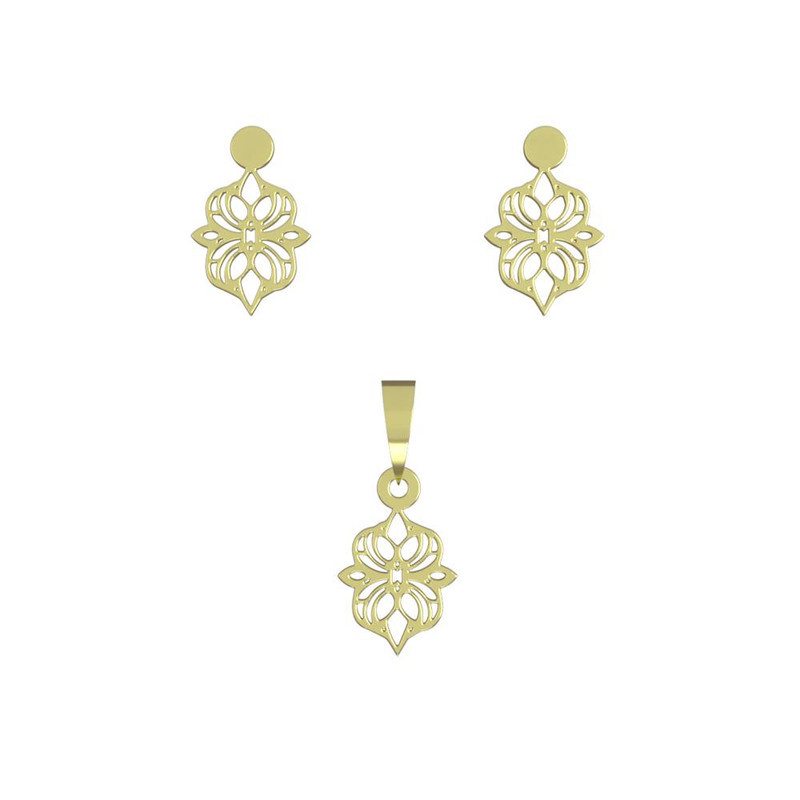 نیم ست طلا 18 عیار زنانه مدوپد مدل هندسی کد NA13892 نیم ست طلا 18 عیار زنانه مدوپد مدل هندسی کد NA13892