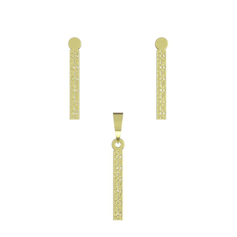 نیم ست طلا 18 عیار زنانه مدوپد مدل مستطیل کد NA13895 نیم ست طلا 18 عیار زنانه مدوپد مدل مستطیل کد NA13895