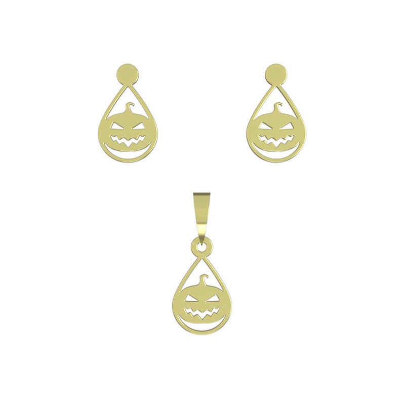 نیم ست طلا 18 عیار زنانه مدوپد مدل هالووین کد NA13951 نیم ست طلا 18 عیار زنانه مدوپد مدل هالووین کد NA13951