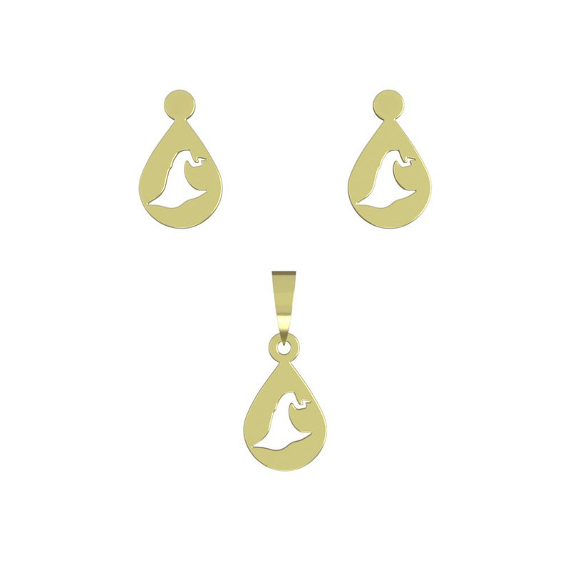 نیم ست طلا 18 عیار زنانه مدوپد مدل کلاه کد NA13971 نیم ست طلا 18 عیار زنانه مدوپد مدل کلاه کد NA13971