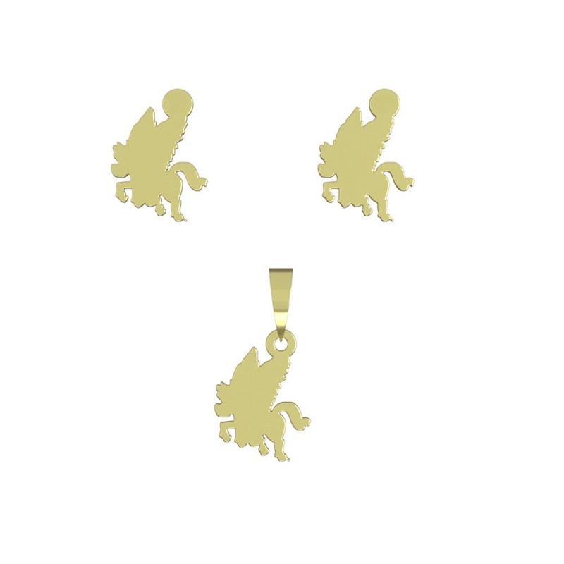 نیم ست طلا 18 عیار زنانه مدوپد مدل یونیکورن کد NA13979 نیم ست طلا 18 عیار زنانه مدوپد مدل یونیکورن کد NA13979