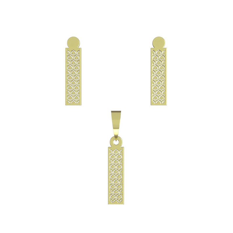 نیم ست طلا 18 عیار زنانه مدوپد مدل مستطیل کد NA14098 نیم ست طلا 18 عیار زنانه مدوپد مدل مستطیل کد NA14098