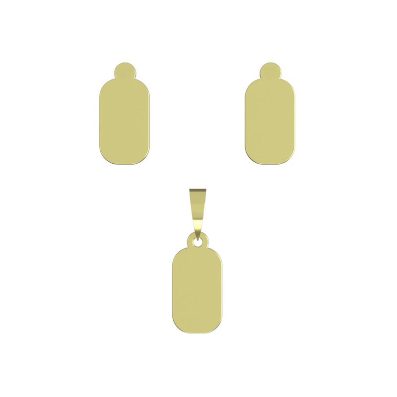 نیم ست طلا 18 عیار زنانه مدوپد مدل مستطیل کد NA14280 نیم ست طلا 18 عیار زنانه مدوپد مدل مستطیل کد NA14280