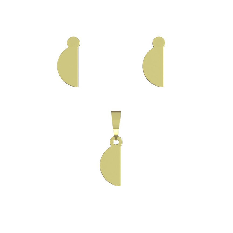 نیم ست طلا 18 عیار زنانه مدوپد مدل نیم دایره کد NA14308 نیم ست طلا 18 عیار زنانه مدوپد مدل نیم دایره کد NA14308