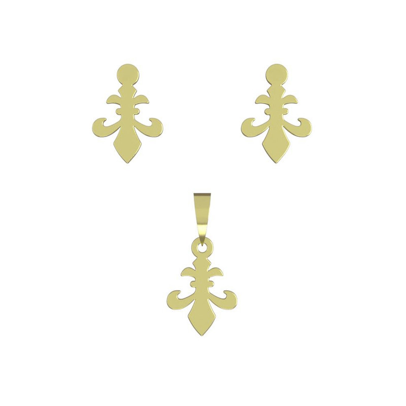 نیم ست طلا 18 عیار زنانه مدوپد مدل اسلیمی کد NA14339 نیم ست طلا 18 عیار زنانه مدوپد مدل اسلیمی کد NA14339