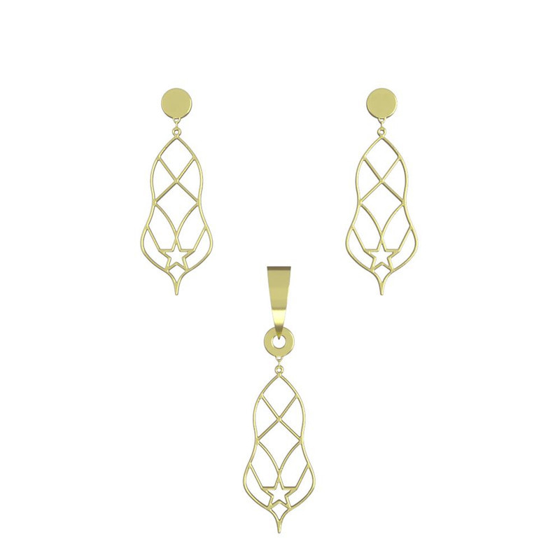 نیم ست طلا 18 عیار زنانه مدوپد مدل هندسی کد NA14356 نیم ست طلا 18 عیار زنانه مدوپد مدل هندسی کد NA14356