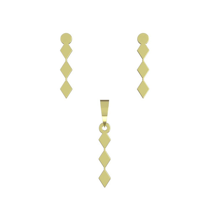 نیم ست طلا 18 عیار زنانه مدوپد مدل هندسی کد NA14439 نیم ست طلا 18 عیار زنانه مدوپد مدل هندسی کد NA14439