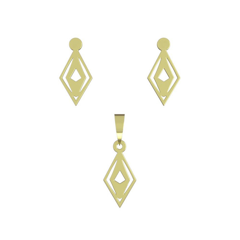 نیم ست طلا 18 عیار زنانه مدوپد مدل هندسی کد NA14619 نیم ست طلا 18 عیار زنانه مدوپد مدل هندسی کد NA14619