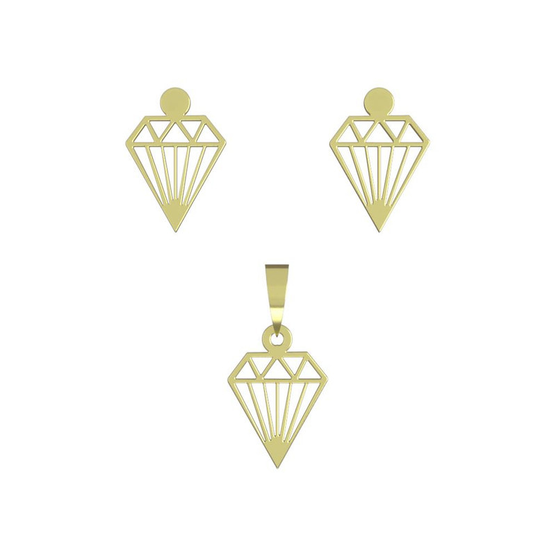 نیم ست طلا 18 عیار زنانه مدوپد مدل الماس کد NA14624 نیم ست طلا 18 عیار زنانه مدوپد مدل الماس کد NA14624