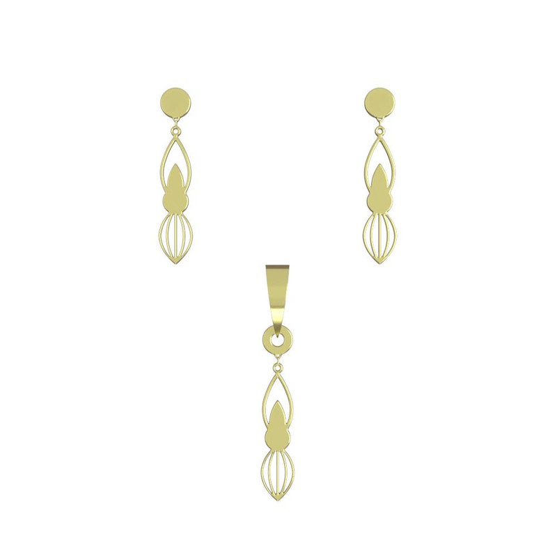 نیم ست طلا 18 عیار زنانه مدوپد مدل هندسی کد NA14639 نیم ست طلا 18 عیار زنانه مدوپد مدل هندسی کد NA14639