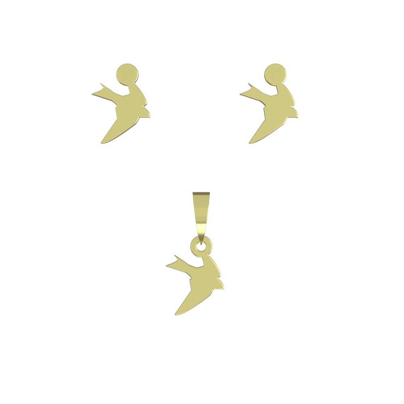 نیم ست طلا 18 عیار زنانه مدوپد مدل پرنده کد NA14679 نیم ست طلا 18 عیار زنانه مدوپد مدل پرنده کد NA14679