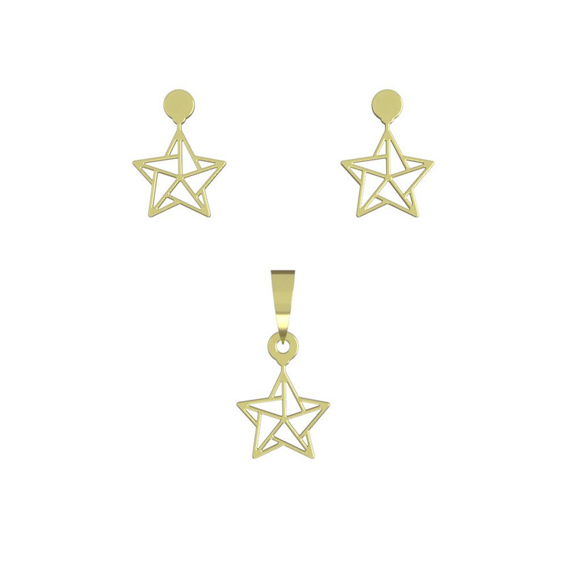 نیم ست طلا 18 عیار زنانه مدوپد مدل ستاره کد NA14705 نیم ست طلا 18 عیار زنانه مدوپد مدل ستاره کد NA14705