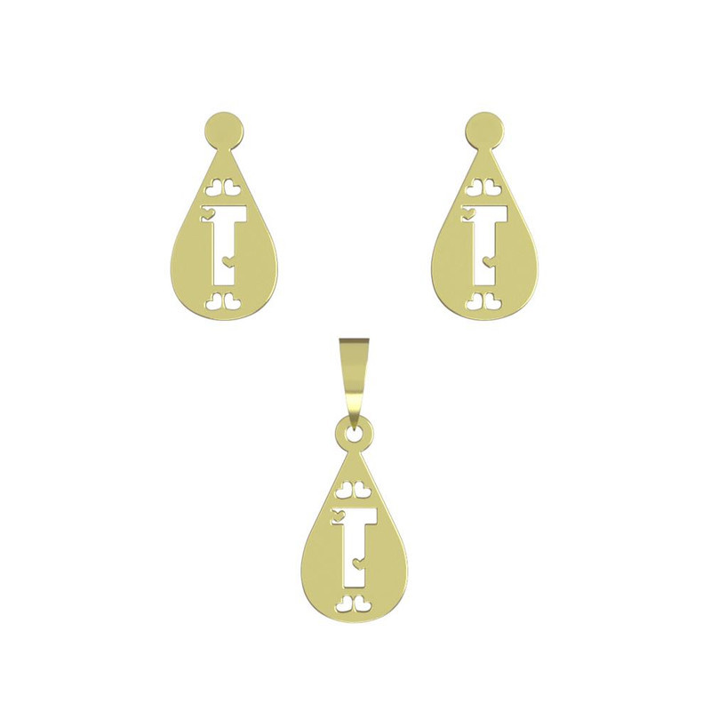 نیم ست طلا 18 عیار زنانه مدوپد مدل T حرف کد NA14729 نیم ست طلا 18 عیار زنانه مدوپد مدل T حرف کد NA14729