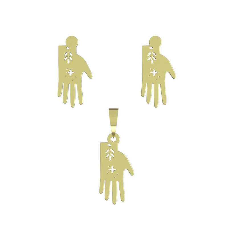 نیم ست طلا 18 عیار زنانه مدوپد مدل دست کد NA15109 نیم ست طلا 18 عیار زنانه مدوپد مدل دست کد NA15109