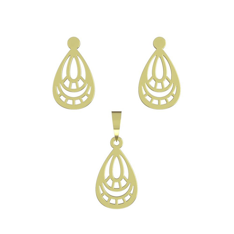 نیم ست طلا 18 عیار زنانه مدوپد مدل اسلیمی کد NA15334 نیم ست طلا 18 عیار زنانه مدوپد مدل اسلیمی کد NA15334