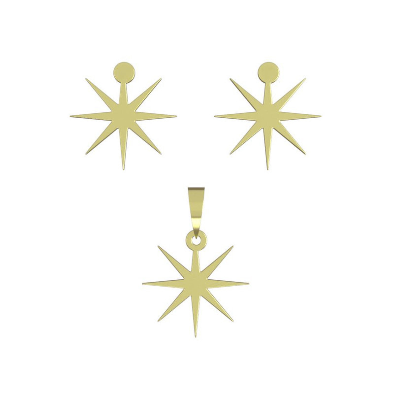 نیم ست طلا 18 عیار زنانه مدوپد مدل ستاره کد NA15494 نیم ست طلا 18 عیار زنانه مدوپد مدل ستاره کد NA15494