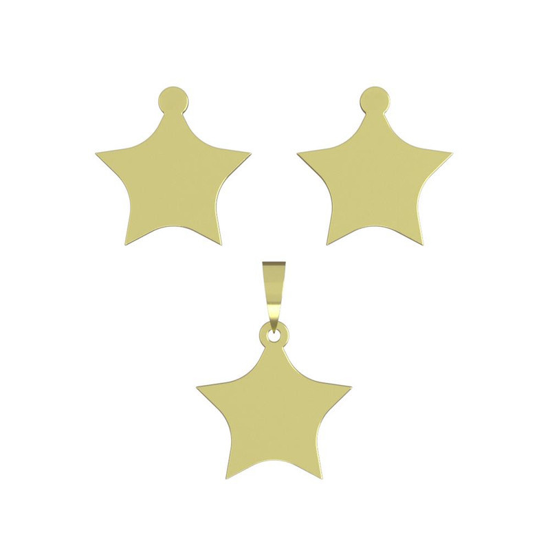 نیم ست طلا 18 عیار زنانه مدوپد مدل ستاره کد NA15535 نیم ست طلا 18 عیار زنانه مدوپد مدل ستاره کد NA15535