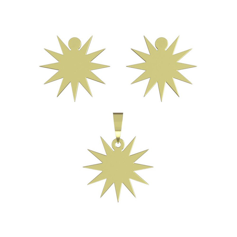 نیم ست طلا 18 عیار زنانه مدوپد مدل ستاره کد NA15545 نیم ست طلا 18 عیار زنانه مدوپد مدل ستاره کد NA15545