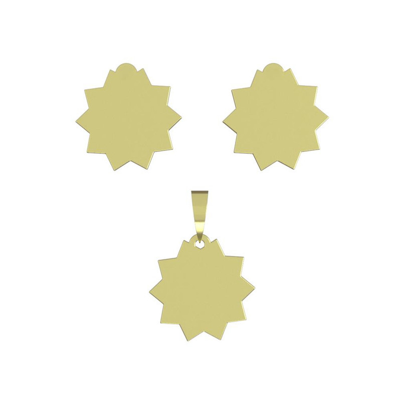 نیم ست طلا 18 عیار زنانه مدوپد مدل ستاره کد NA15595 نیم ست طلا 18 عیار زنانه مدوپد مدل ستاره کد NA15595