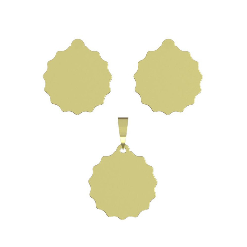 نیم ست طلا 18 عیار زنانه مدوپد مدل ستاره کد NA15625