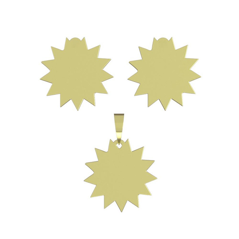 نیم ست طلا 18 عیار زنانه مدوپد مدل ستاره کد NA15628