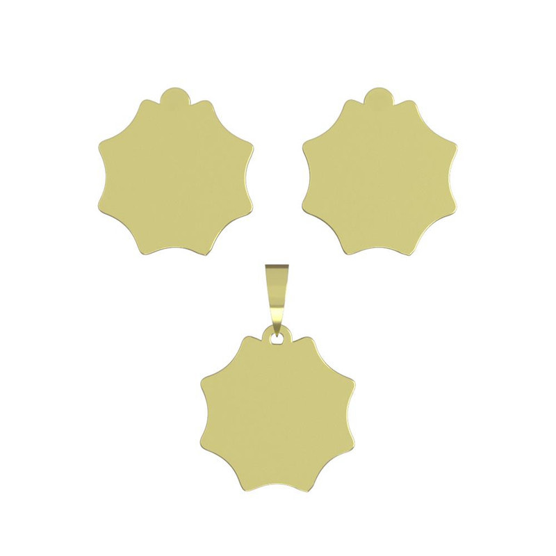 نیم ست طلا 18 عیار زنانه مدوپد مدل ستاره کد NA15629