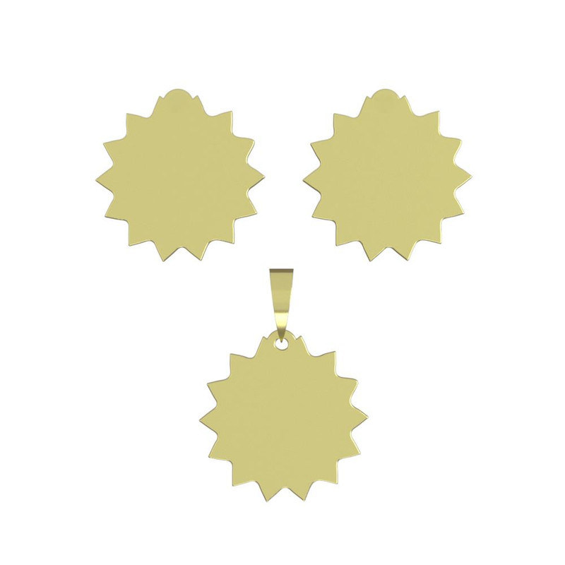 نیم ست طلا 18 عیار زنانه مدوپد مدل ستاره کد NA15631