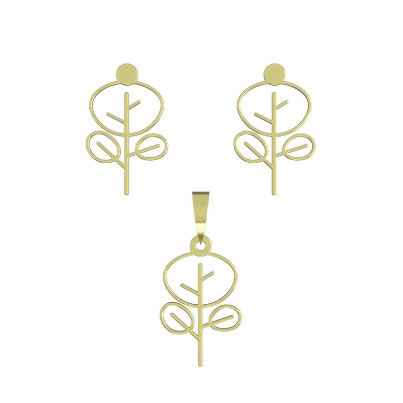 نیم ست طلا 18 عیار زنانه مدوپد مدل درخت کد NA15745