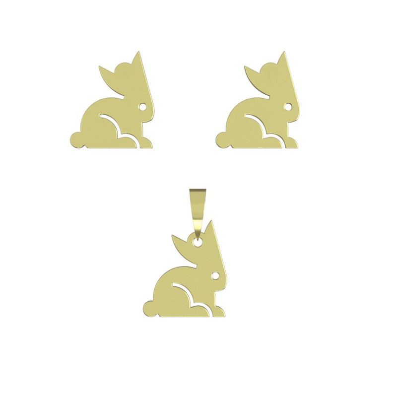 نیم ست طلا 18 عیار زنانه مدوپد مدل خرگوش کد NA16048 نیم ست طلا 18 عیار زنانه مدوپد مدل خرگوش کد NA16048