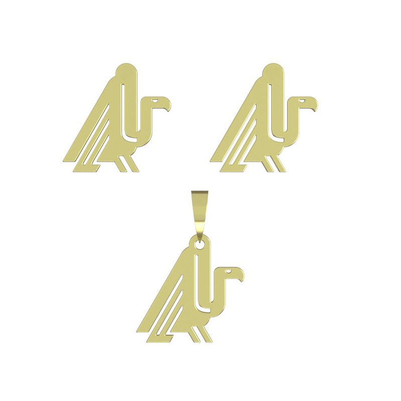 نیم ست طلا 18 عیار زنانه مدوپد مدل پرنده کد NA16051 نیم ست طلا 18 عیار زنانه مدوپد مدل پرنده کد NA16051