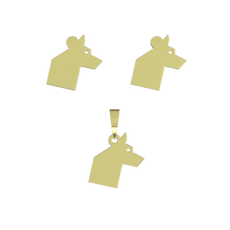 نیم ست طلا 18 عیار زنانه مدوپد مدل گرگ کد NA16072 نیم ست طلا 18 عیار زنانه مدوپد مدل گرگ کد NA16072