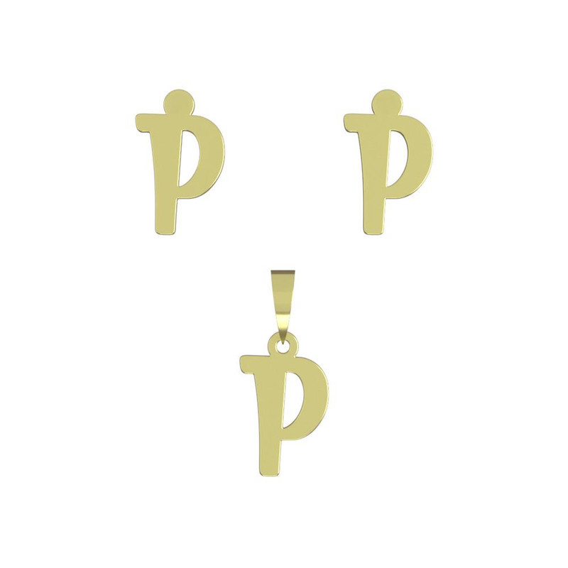 نیم ست طلا 18 عیار زنانه مدوپد مدل حرف P کد NA16642 نیم ست طلا 18 عیار زنانه مدوپد مدل حرف P کد NA16642