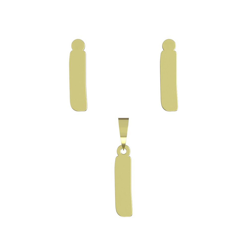 نیم ست طلا 18 عیار زنانه مدوپد مدل حرف I کد NA16715 نیم ست طلا 18 عیار زنانه مدوپد مدل حرف I کد NA16715