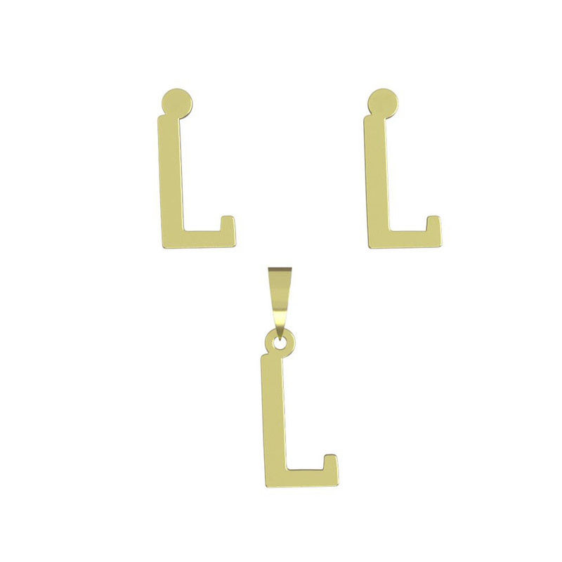 نیم ست طلا 18 عیار زنانه مدوپد مدل حرف L کد NA16744 نیم ست طلا 18 عیار زنانه مدوپد مدل حرف L کد NA16744