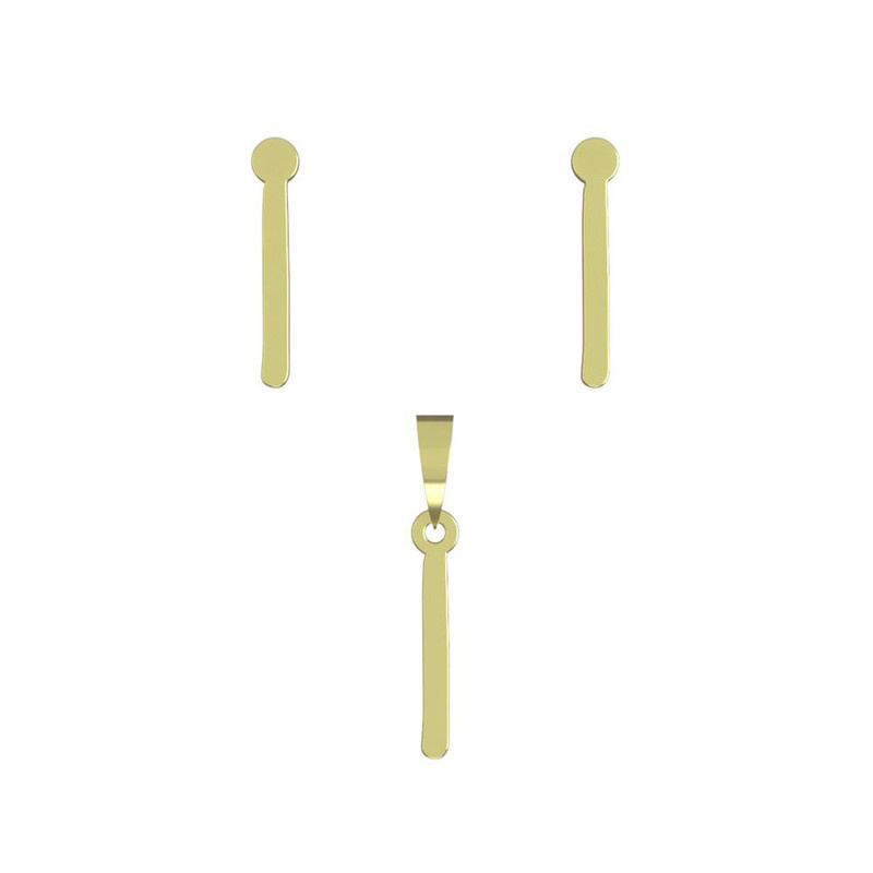 نیم ست طلا 18 عیار زنانه مدوپد مدل حرف I کد NA16769 نیم ست طلا 18 عیار زنانه مدوپد مدل حرف I کد NA16769