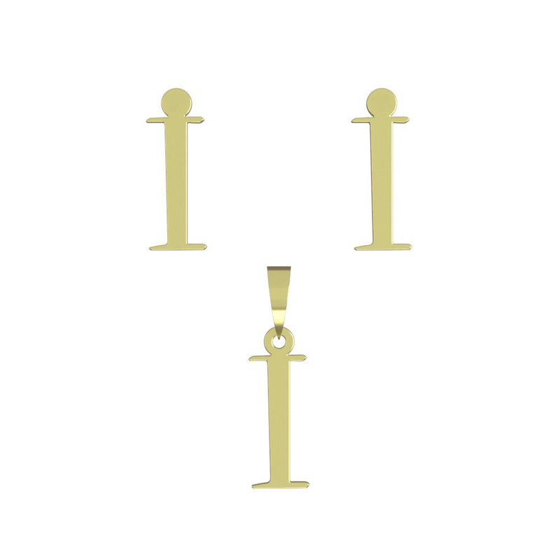 نیم ست طلا 18 عیار زنانه مدوپد مدل حرف I کد NA16789 نیم ست طلا 18 عیار زنانه مدوپد مدل حرف I کد NA16789