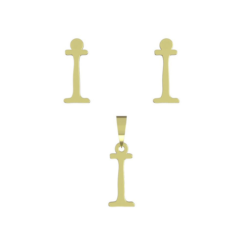 نیم ست طلا 18 عیار زنانه مدوپد مدل حرف I کد NA17077 نیم ست طلا 18 عیار زنانه مدوپد مدل حرف I کد NA17077