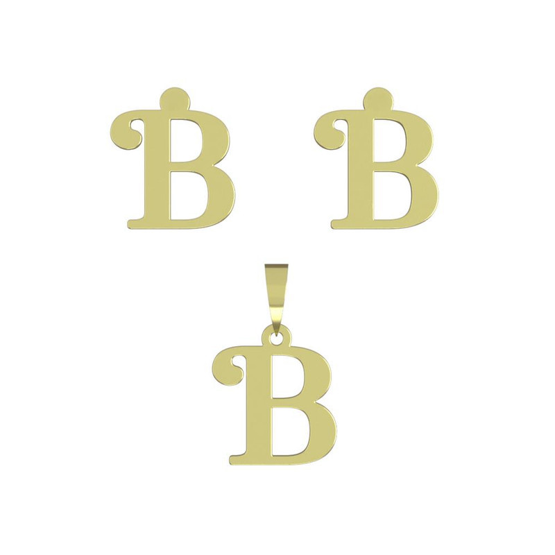 نیم ست طلا 18 عیار زنانه مدوپد مدل حرف B کد NA17200 نیم ست طلا 18 عیار زنانه مدوپد مدل حرف B کد NA17200