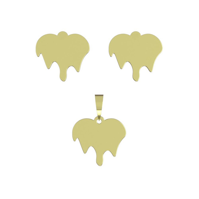 نیم ست طلا 18 عیار زنانه مدوپد مدل قلب کد NA17742 نیم ست طلا 18 عیار زنانه مدوپد مدل قلب کد NA17742