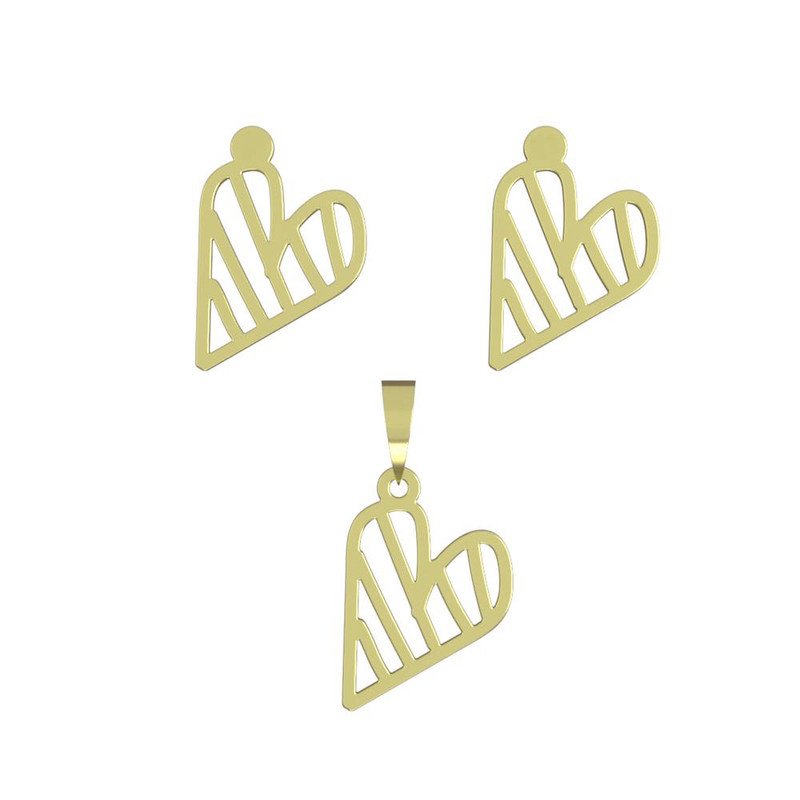 نیم ست طلا 18 عیار زنانه مدوپد مدل قلب کد NA17747 نیم ست طلا 18 عیار زنانه مدوپد مدل قلب کد NA17747