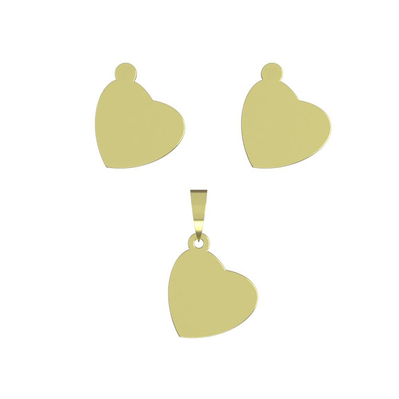 نیم ست طلا 18 عیار زنانه مدوپد مدل قلب کد NA17771 نیم ست طلا 18 عیار زنانه مدوپد مدل قلب کد NA17771